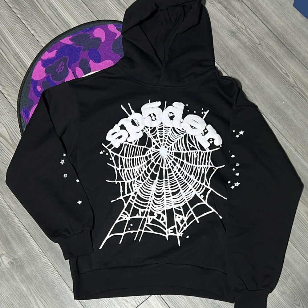Black Spider Web Hoodie